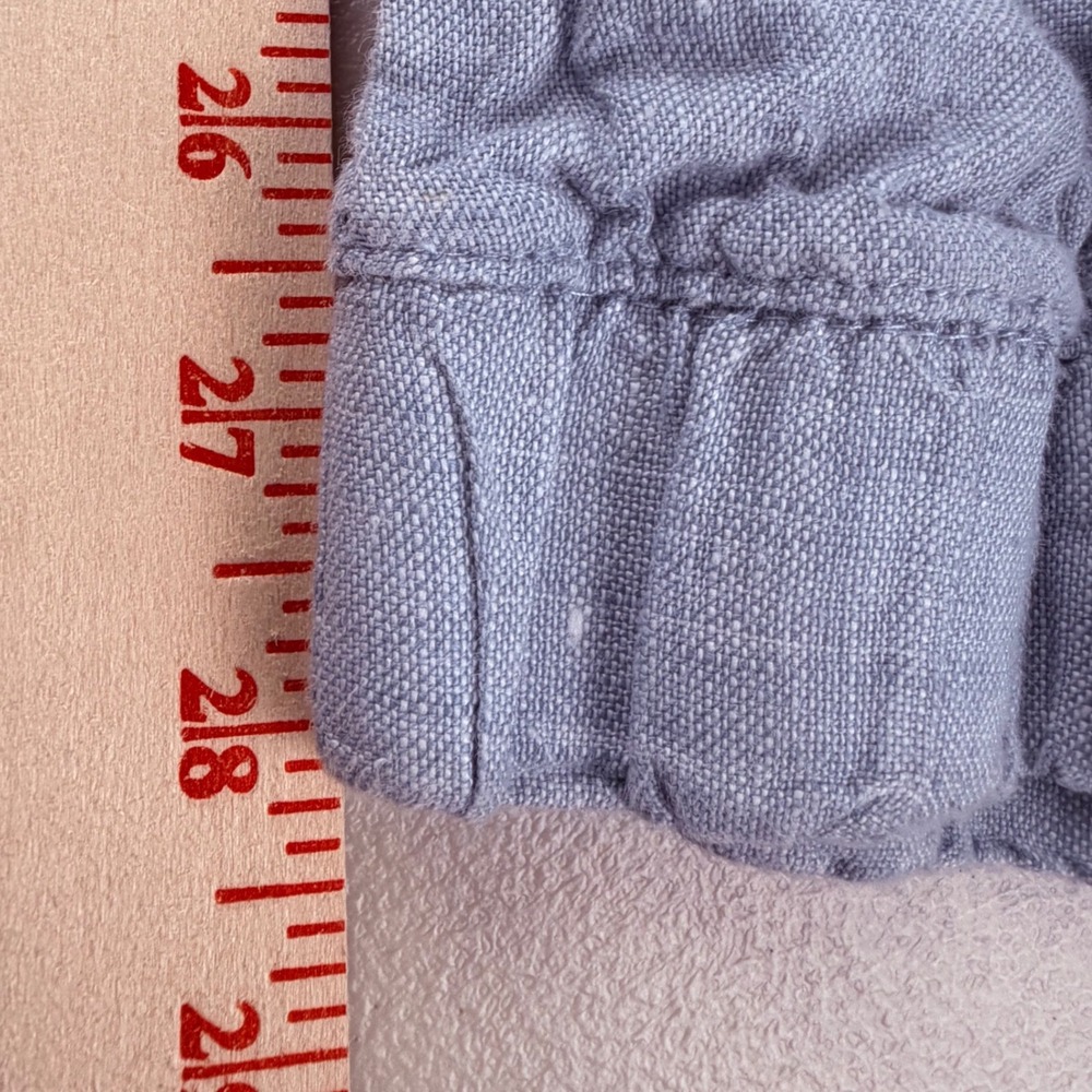 Saks Fifth Avenue Light Blue 100% Linen Jogger Pants Mens Medium Drawstring - Picture 6 of 6